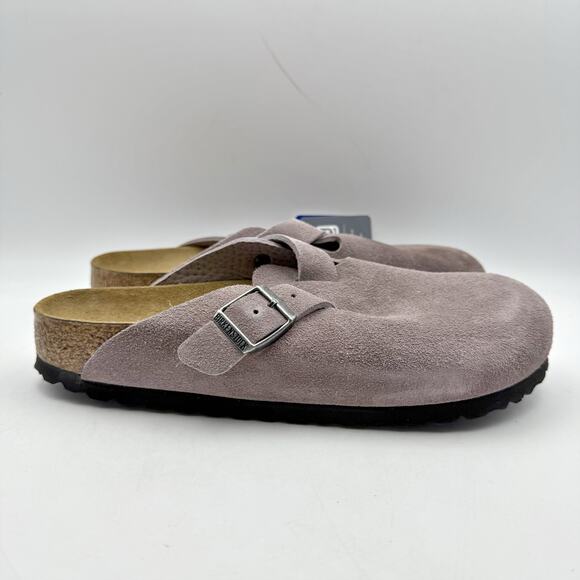 Birkenstock Womens Boston Clogs EU 40 US 9 Purple Suede Leather Slip On NIB - Picture 4 of 14